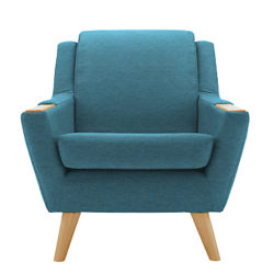 G Plan Vintage The Fifty Five Armchair Fleck Blue
